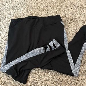 Black + Gray Leggings with Cutouts